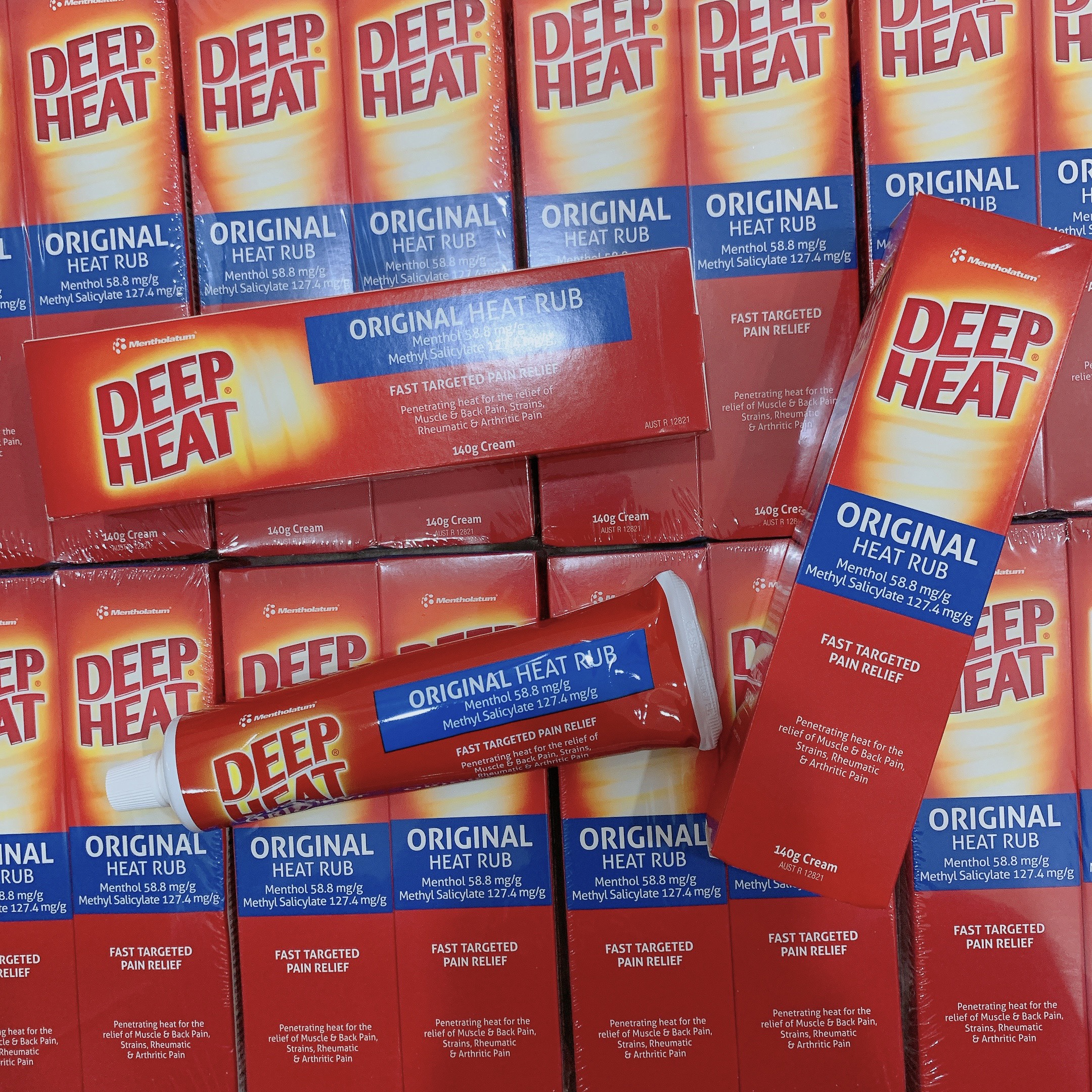 Deep heat original heat rub kem xoa bóp giảm đau 140g