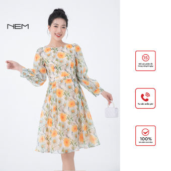 Đầm công sở NEM Fashion tay ngắn D40742
