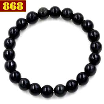 Chuỗi tay đá thạch anh đen 8 ly 22 hạt