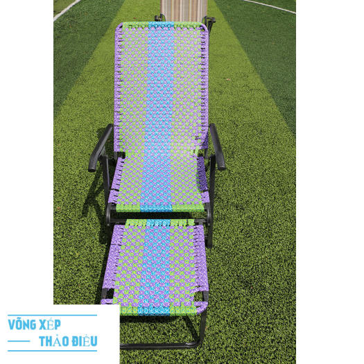 ghế xếp dây đan đài loan khung sơn tĩnh điện - Võng Xếp Thảo Điều