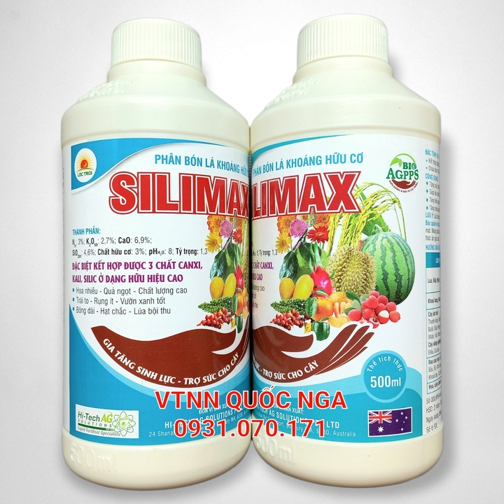 PHÂN BÓN LÁ KHOÁNG HỮU CƠ SILIMAX - HOA NHIỀU, QUẢ NGỌT, CHẤT LƯỢNG CAO