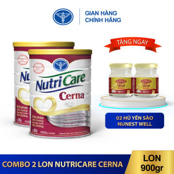 Combo 02 lon Nutricare Cerna 900g - Dinh dưỡng cho người tiểu đường