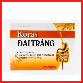 Cốm hỗ trợ tiêu hóa - KORAS ĐẠI TRÀNG - Ổn định hệ tiêu hoá, hỗ trợ cho người bị đại tràng – Hộp 20 gói