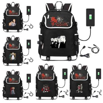 Balo nắp ngang in hình TOKYO REVENGERS mẫu mới thiết kế thông minh đi học cho nam nữ