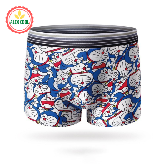 Quần sịp nam đùi hoạt hình doremon thun lạnh 4 chiều - nhiều màu - dạng đùi - họa tiết hoạt hình - vải mền mịn - quần boxer nam - thấm hút mồ hôi - cute cao cấp - Alex Cool - C