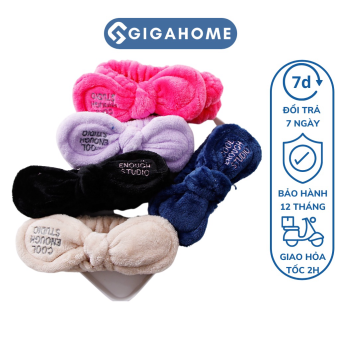 Băng Đô Rửa Mặt GIGAHOME Co Giãn Chống Trượt Hình Nơ Trang Điểm, Skincare 8338