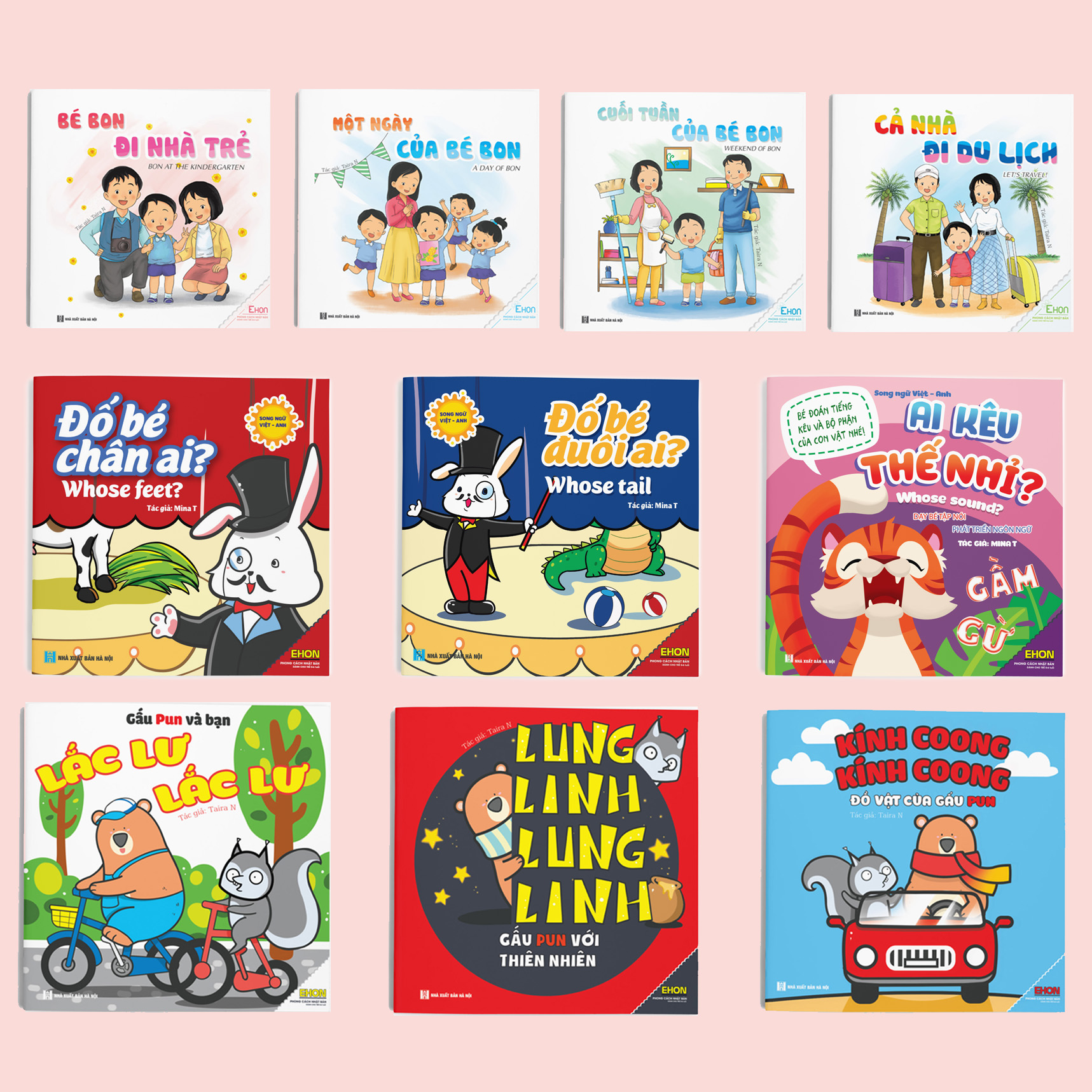 Full 10 cuốn Ehon Kỹ năng sống - Âm thanh - Nhận biết - Ngôn ngữ