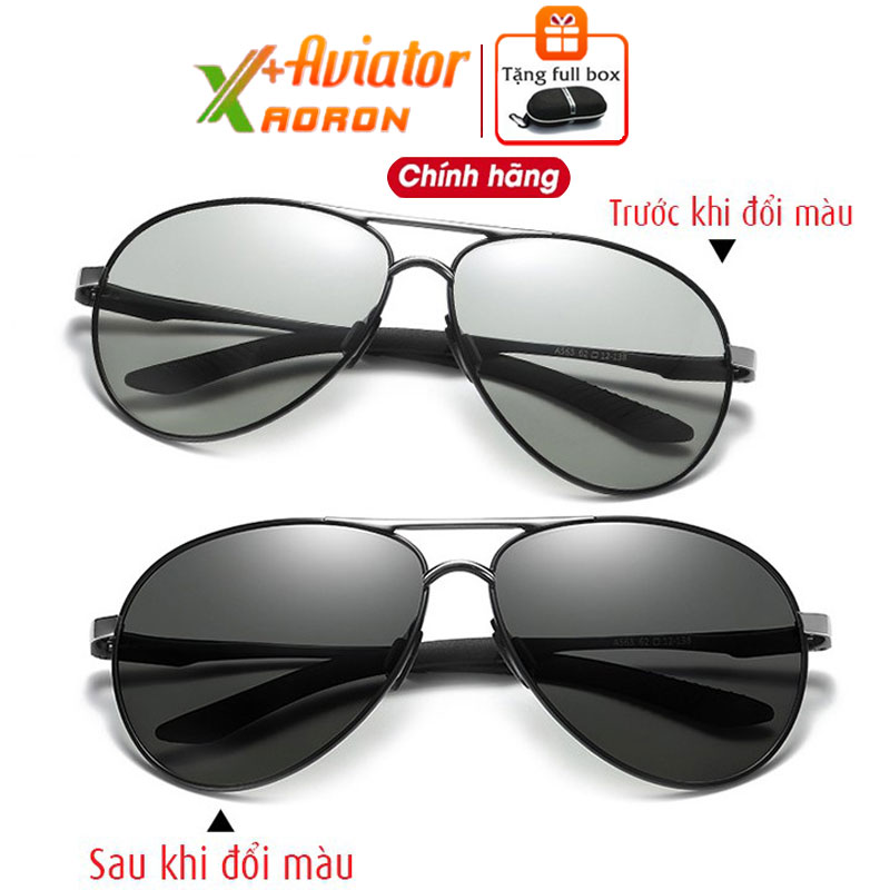 KÍNH NAM, Kính mát nam cao cấp tròng kính đổi màu đi ngày và đêm mắt kính polarized phân cực chống tia cực tím chống chói chống vỡ-8722
