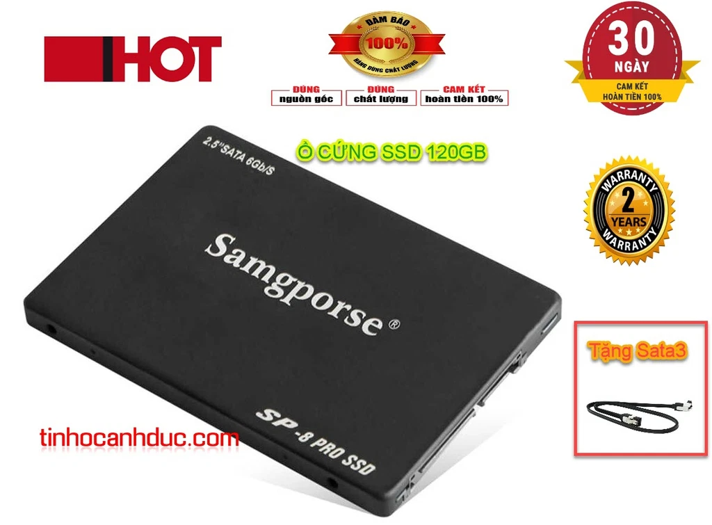 [HCM]Ổ Cứng SSD 120G máy bàn SAMGPORSE tặng kèm cáp sata3