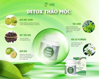 DETOX CELL - HERB DETOX S LINE HỘP 55 VIÊN CHÍNH HÃNG GIẢM MỠ BỤNG