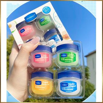 Bộ 4 hũ son dưỡng môi Vaseline Hanboli Hydrating Lip Balm Set dưỡng ẩm và ngăn ngừa nứt nẻ môi
