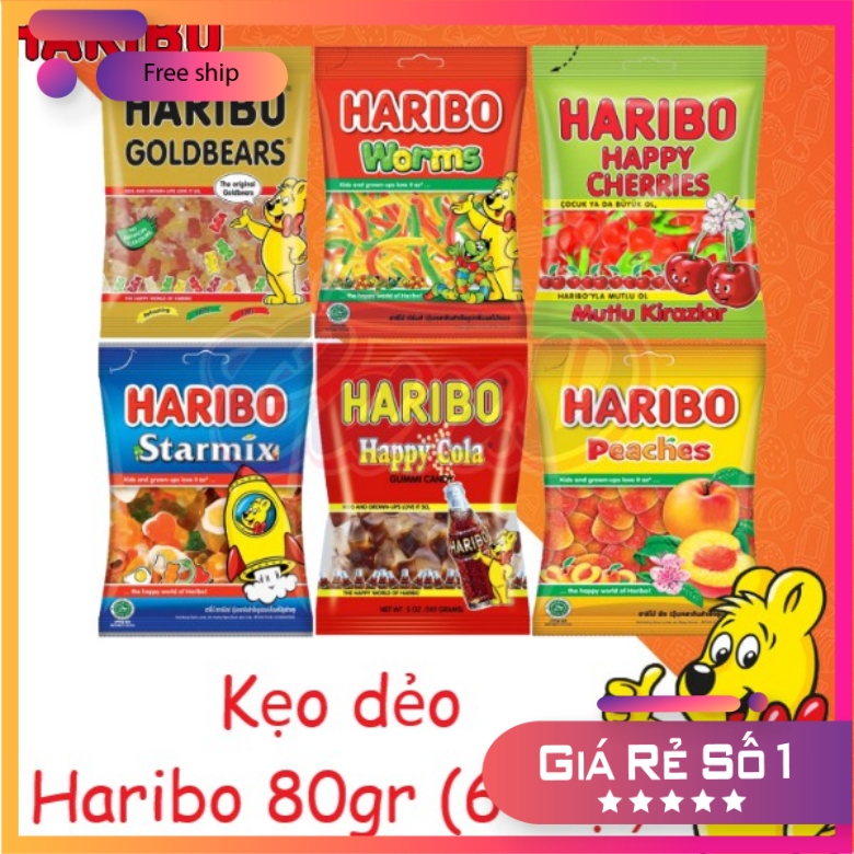 Kẹo dẻo Haribo gói 80gr