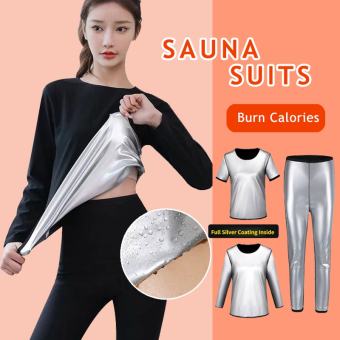 Women Heavy Duty Sweat Suit Sauna Suit Exercise Gym Fitness Weight Loss Anti-Rip Suit Burning Fat
