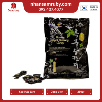 Kẹo hắc sâm hàn quốc 250g ( kẹo sâm đen ) Deadong  - Date 2025