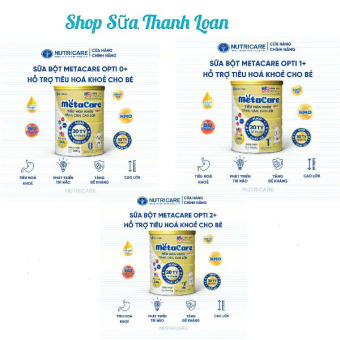 (Mẫu Mới) Sữa Bột Nutricare MetaCare Opti ĐỦ SỐ 0+,1+,2+  800g/ 850g.