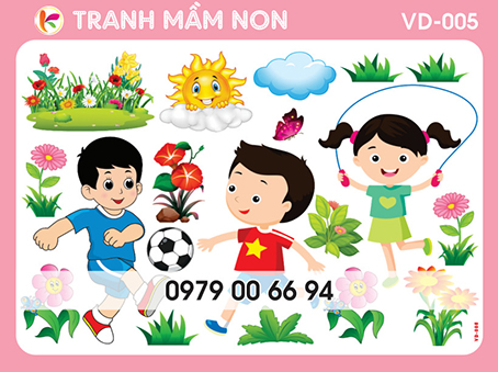 Decal mầm non- góc vận động 005