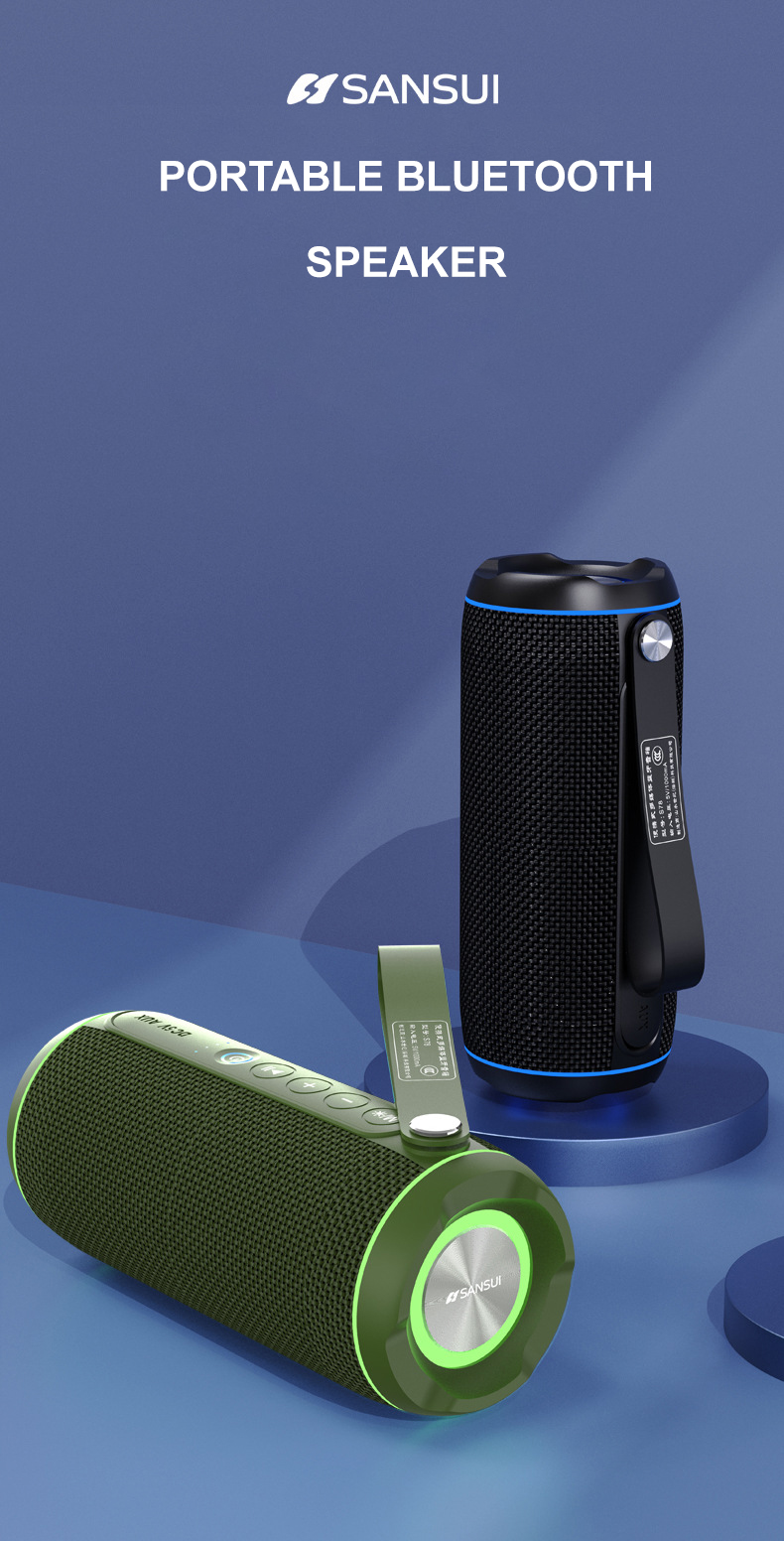 Loa di động S78 bluetooth 5.0 chính hãng Sansui thế hệ mới nhất