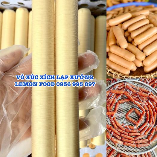Combo 5 Vỏ xúc xích Collagen size 25mm Viscofan Đức làm xúc xích, lạp xưởng (loại 1 NDX)