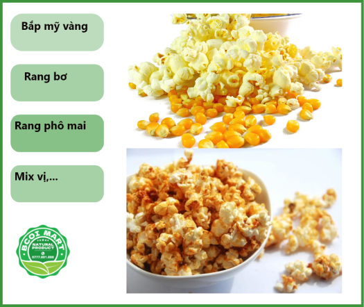 Bắp rang bơ - Bắp mỹ - hạt bắp nổ