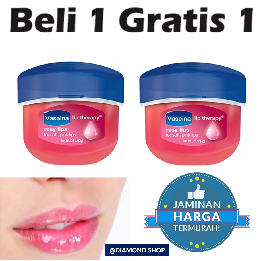 BELI 1 GRATIS 1 !!! Vaseina Lip Therapy Rosy Lips SOFT PINK / Lipbalm Liptint Lipgloss Pelembab B...