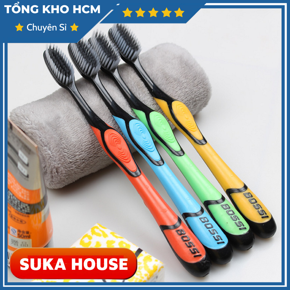 Bàn Chải Đánh Răng Than Tre Hoạt Tính BOSSI Bàn Chải Răng A3831