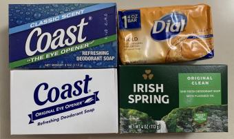 Xà bông cục Coast xanh / trắng CLASSIC SCENT, Irish Spring, Dial 113g