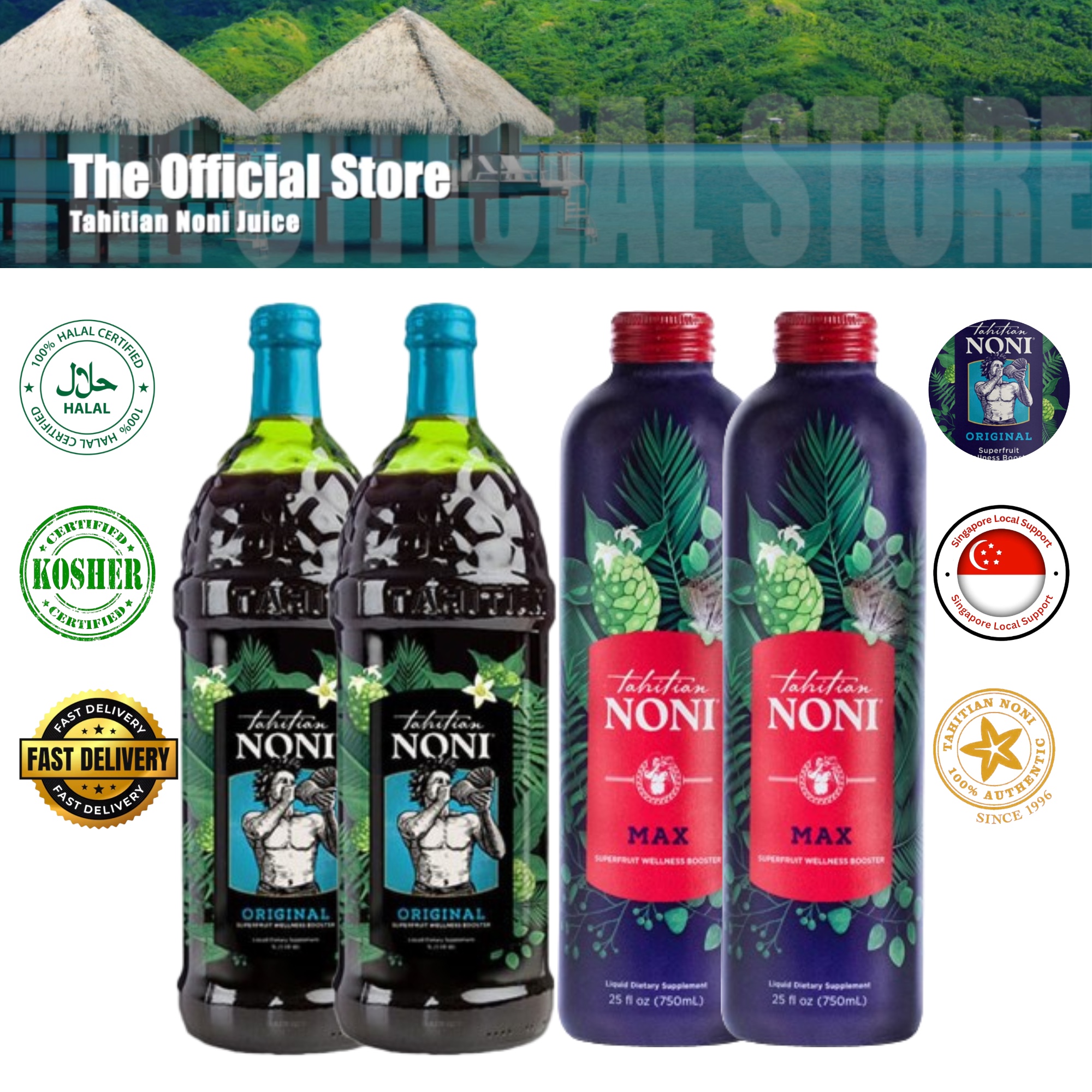 Tahitian Noni® MAX | 4 x 750ml Bottle | The One and Only Original 