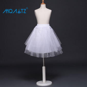 MQATZ Váy Lót Bé Gái Màu Trắng Công Chúa Trẻ Em Nhộn Nhịp Bằng Vải Lưới Cứng Không Xương Thường Ngày