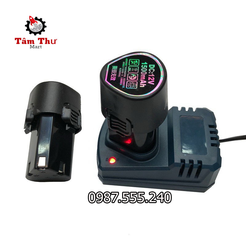 DOCK sạc Pin Li-ion 12V, đế sạc, củ sạc pin 12V Có đèn báo, tự ngắt khi đầy