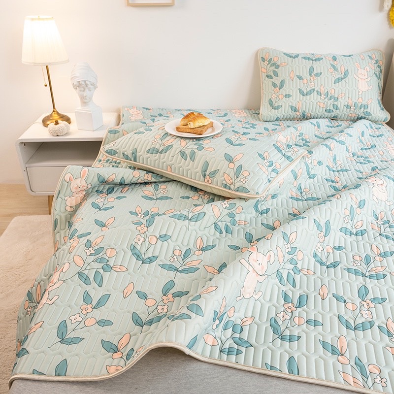 Chiếu điều hòa,chiếu điều hòa tencel cao su non in hình 3d-5d kích thước size 1m6-1m8 siêu mát tặng kèm 2 vỏ gối