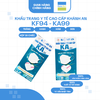 Khẩu Trang Y Tế Cao Cấp Khánh An KA99 (Hộp 30 Chiếc)
