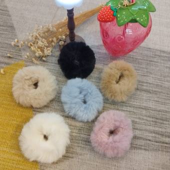 Dây Cột Tóc Scrunchies Vải Lông Mềm