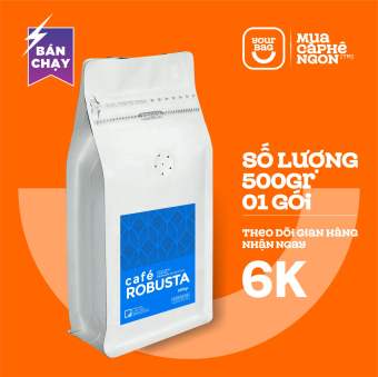 CÀ PHÊ RANG MỘC XAY SẴN - Cà Phê Robusta (500gr) Rang Xay Nguyên Chất - yourbag