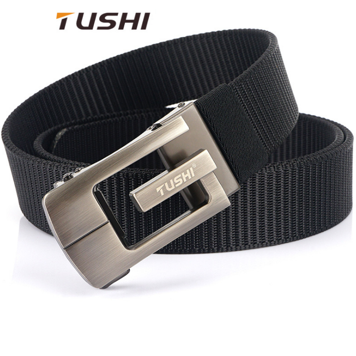 Dây lưng Nam vải dù_Tushi siêu bền đẹp - Thắt lưng vải Canvas phong cách lính_Khóa cài tự động chắc chắn, tiện lợi (G68)