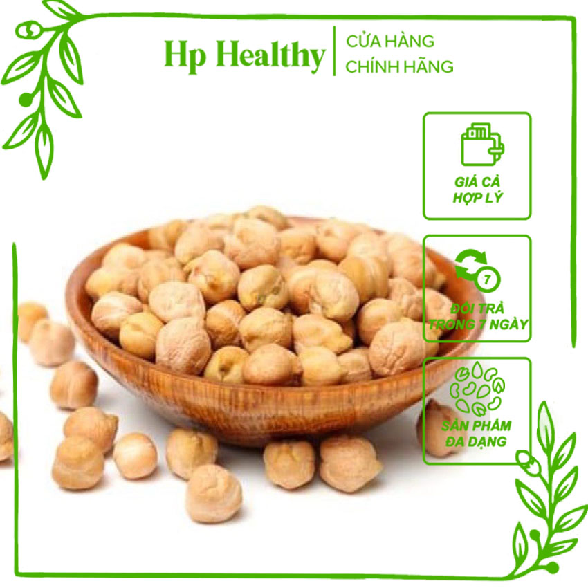 500g chickpea- đậu gà ặn dặm non-gmo 9mm thực dưỡng nhập khẩu hũ 500g 100g hp healthy hạt dinh dưỡng