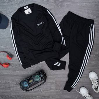 Bộ nỉ nam,bộ quần áo nam thu đông,Bộ thể thao nam chất nỉ xốp thông hơi-BONITHEUHA01