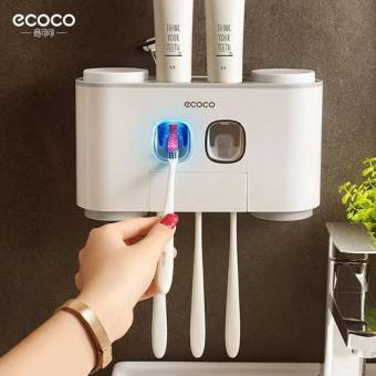 Bộ nhả kem đánh răng ECOCO kèm 4 cốc cao cấp Kệ Để Đồ  Bộ nhả kem đánh răng tự động 4 cốc Ecoco  Bộ nhả kem đánh răng kèm 4 cốc cao cấp Ecoco E1802  Bộ Nhả Kem Đánh Răng Ecoco Tặng Kèm 4 Cốc Cho Gia Đình