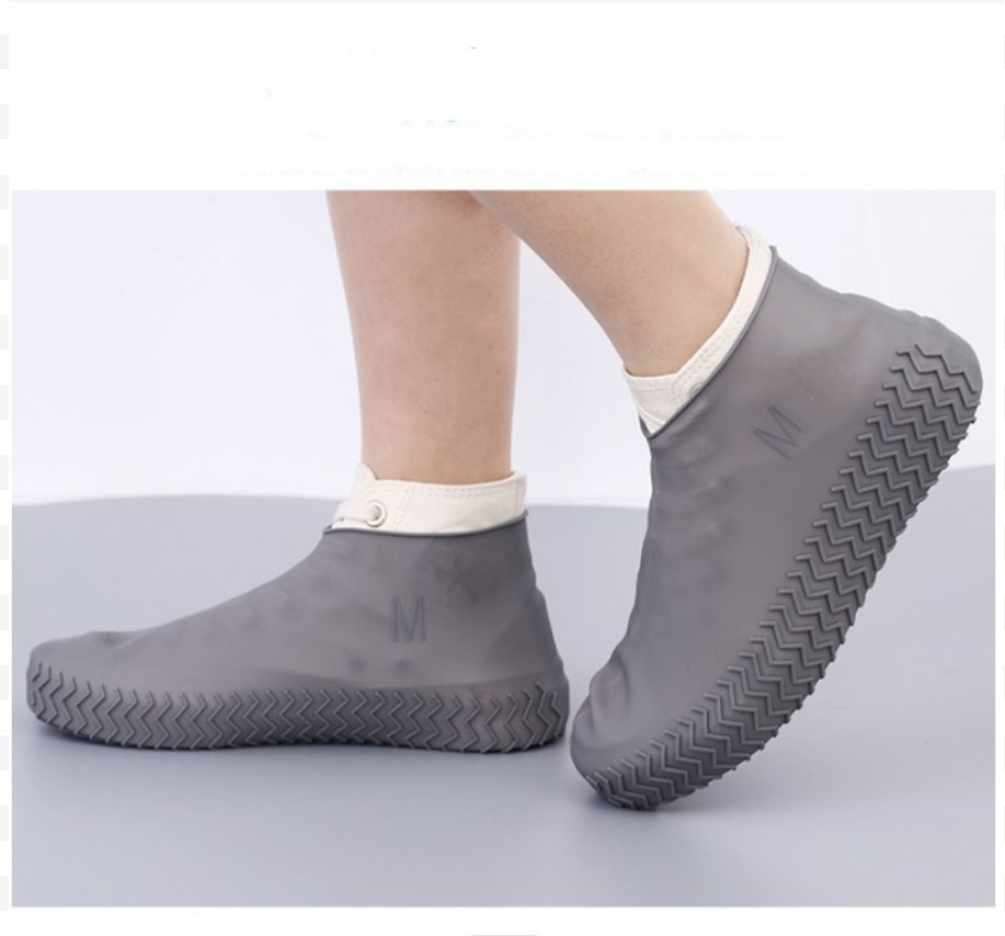 Ủng bọc giày đi mưa silicon chống trơn trượt, ủng cao su bọc giày đi mưa dày dặn chống thấm nước