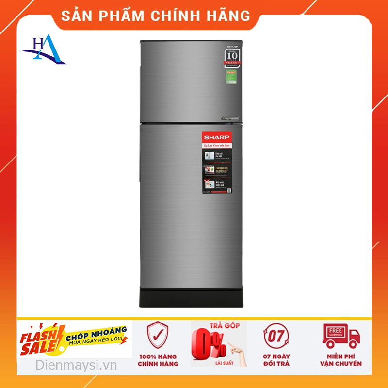 Tủ lạnh Sharp Inverter 182 lít SJ-X201E-DS +Giao hàng lắp đặt miễn phí nội thành + Bảo hành chính hãng tủ lạnh 1 năm tận nhà !
