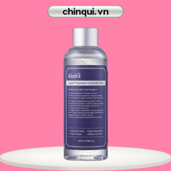 Nước hoa hồng không mùi Dear Klairs dưỡng ẩm da và làm mềm da Supple Preparation Unscented 180ml