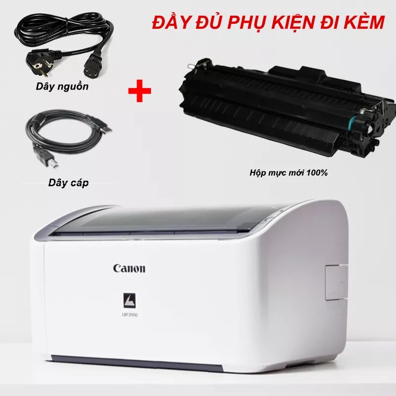 Máy in canon 2900 đã qua sử dụng kèm hộp mực , dây nguồn , dây USB mới