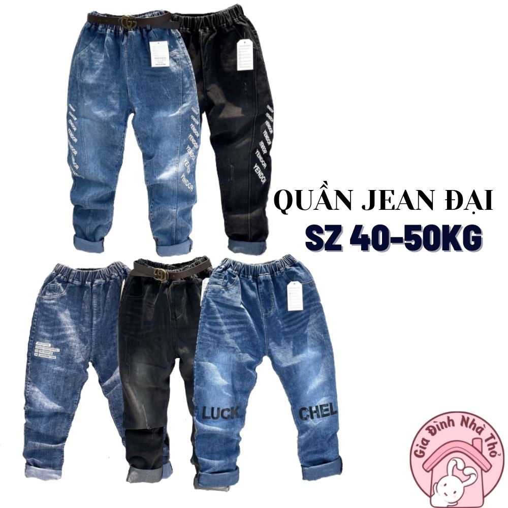 Quần bò jean dài đại cao cấp cho bé trai đi học đi chơi