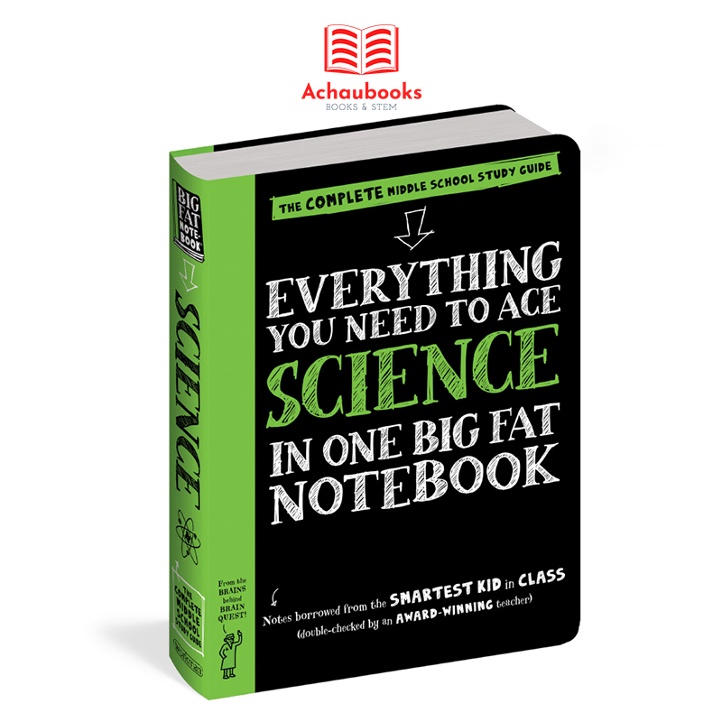Sách Everything you need to ace Science Big Fat Notebooks sổ tay khoa học Á Châu Books Bìa Cứng In Màu ( lớp 4 - lớp 9 )