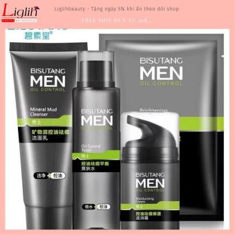 Bộ mỹ phẩm chăm sóc da mặt nam Bisutang 3 món kèm quà tặng