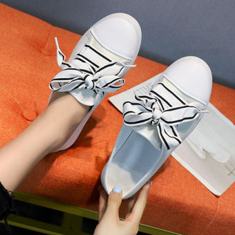 Giày thể thao nữ vải sục buộc dây to nhiều màu hàng Full Box kèm ảnh chi tiết