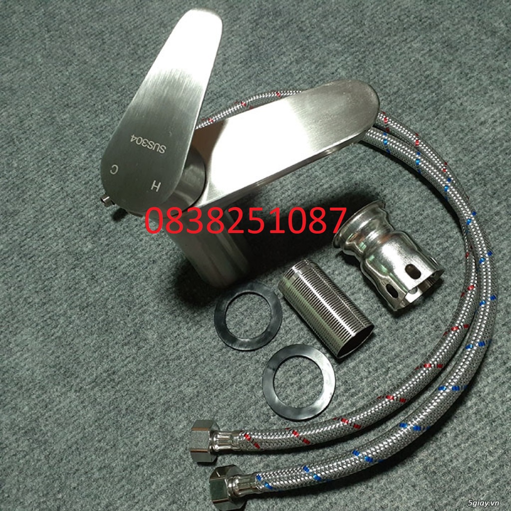 [HCM][THÂN ĐÚC NGUYÊN KHỐI NƯỚC MẠNH] Vòi Rửa Mặt Lavabo Vòi Lavabo Nóng Lạnh INOX 304 VÒI LAVABO EO