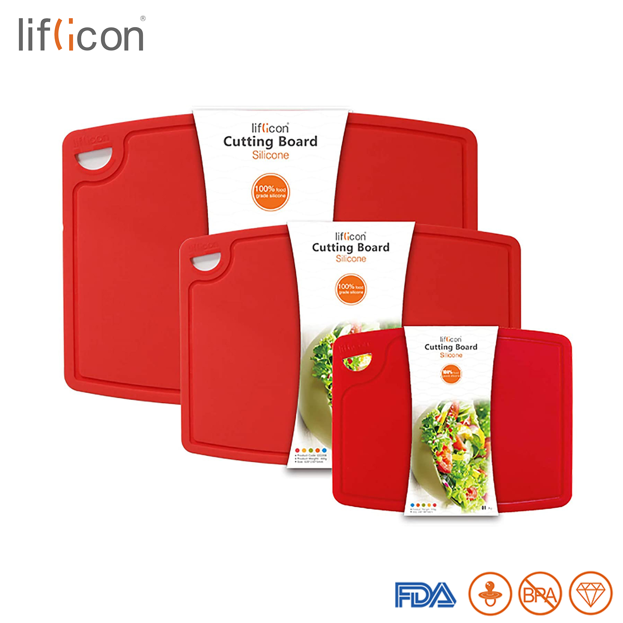Liflicon BPA free quality Foldable Silicone Cutting Board kitchen chopping  board
