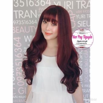 Tóc giả nguyên đầu xoăn dợn đuôi