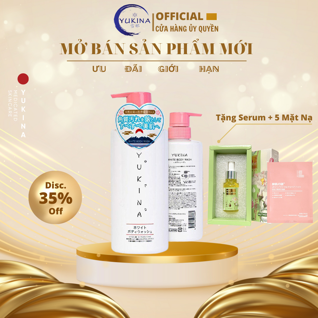Sữa tắm trắng da toàn thân yukina nhật bản 500ml