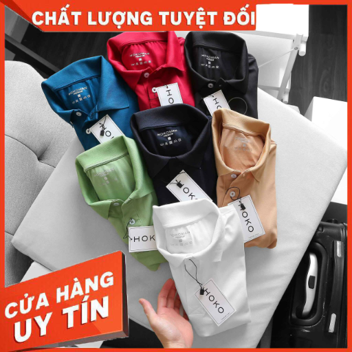 Áo Thun Nam POLO Trơn Nhiều Màu Vải Cá Sấu Cotton Cao Cấp Ngắn Tay